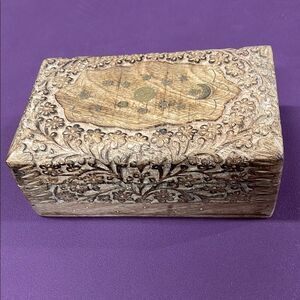 Intricately Carved Wooden Box